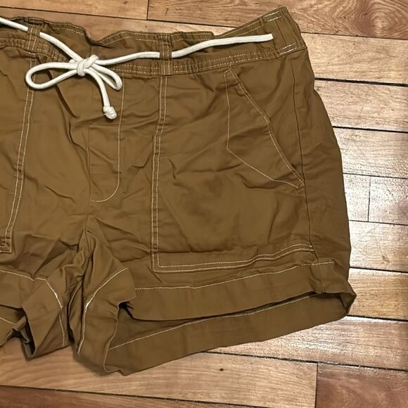 Free Assembly Women’s Golden Brown Drawstring Shorts Size XXL - Picture 2 of 5